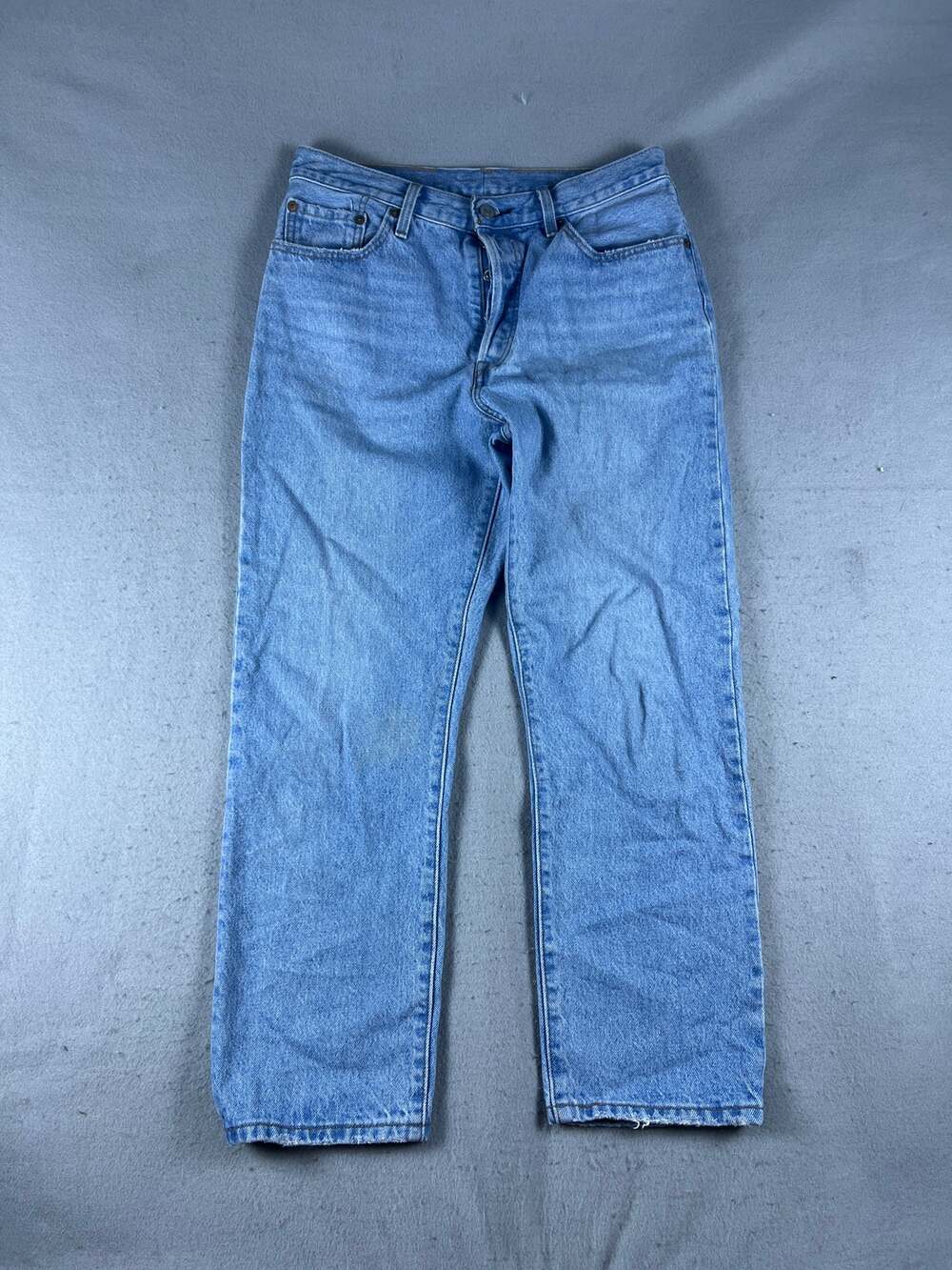 Levi's 501 Jeans Womens 29x26 Blue Straight Leg Original Fit Denim Medium Wash